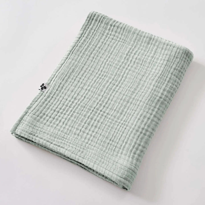 Drap de bain 90 x 150 cm Gaze de coton unie GAÏA Eucalyptus by L'effet papillon