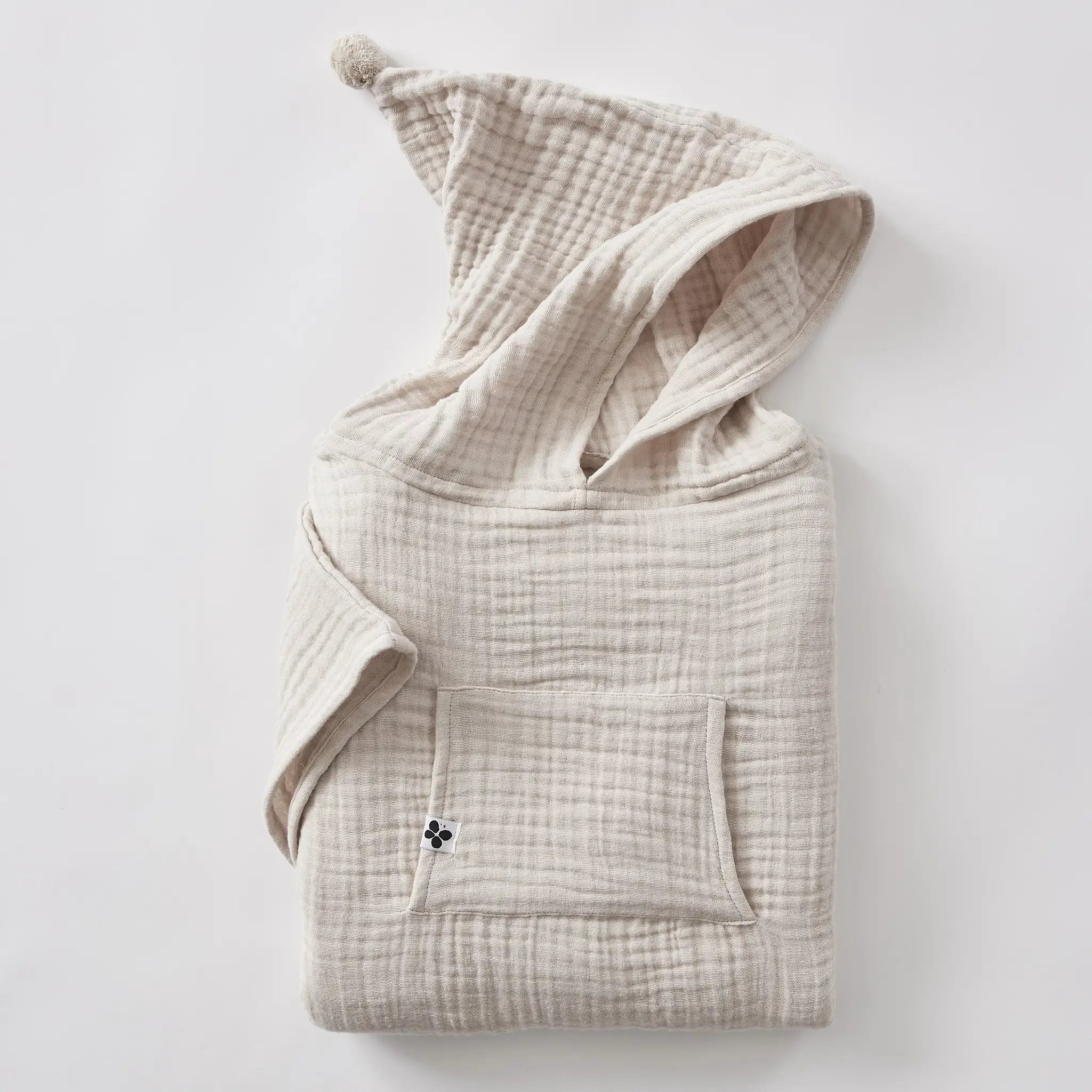 Poncho enfant mixte 2/5 ans Gaze de coton unie GAÏA Pampa by L'effet papillon