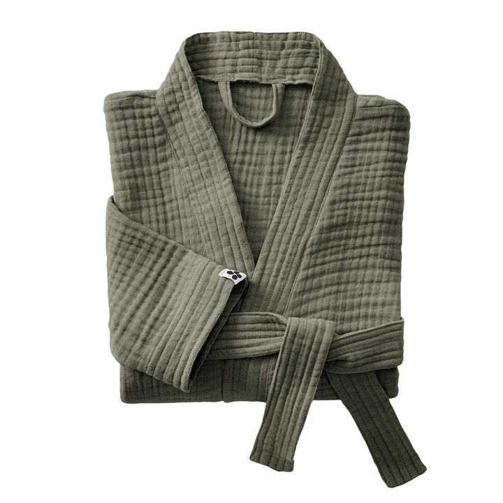 Peignoir kimono mixte S/M Gaze de coton unie GAÏA Romarin by L'effet papillon