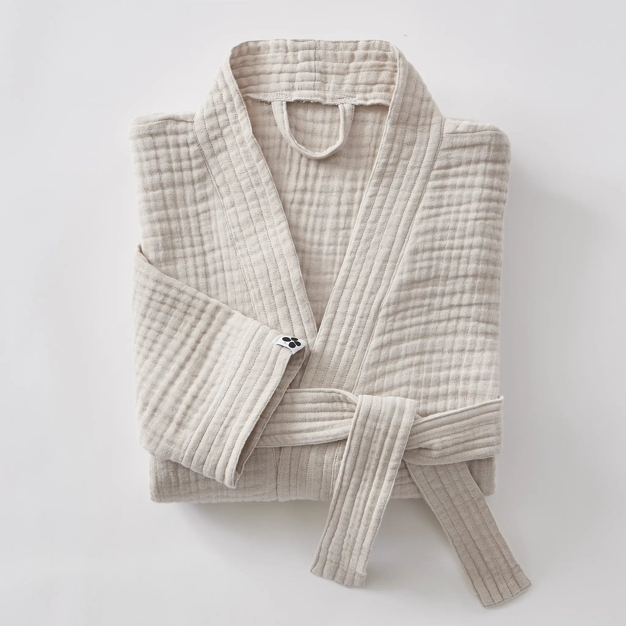 Peignoir kimono mixte S/M Gaze de coton unie GAÏA Pampa by L'effet papillon