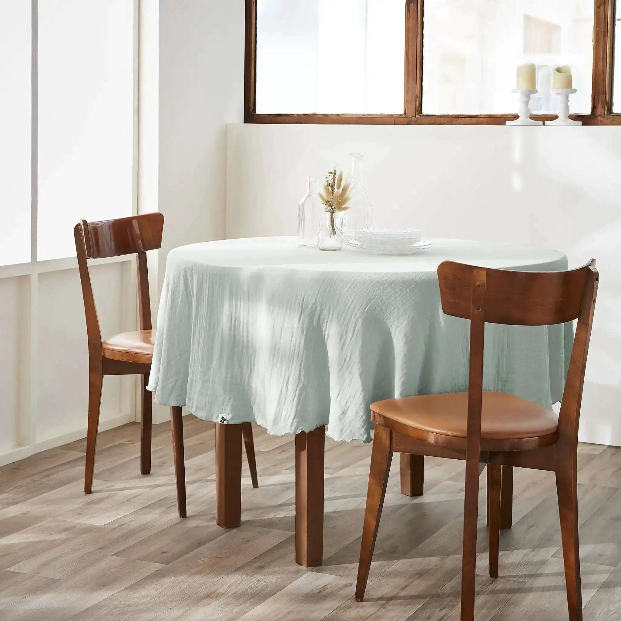 Nappe Gaze de coton unie GAÏA Eucalyptus by L'effet papillon