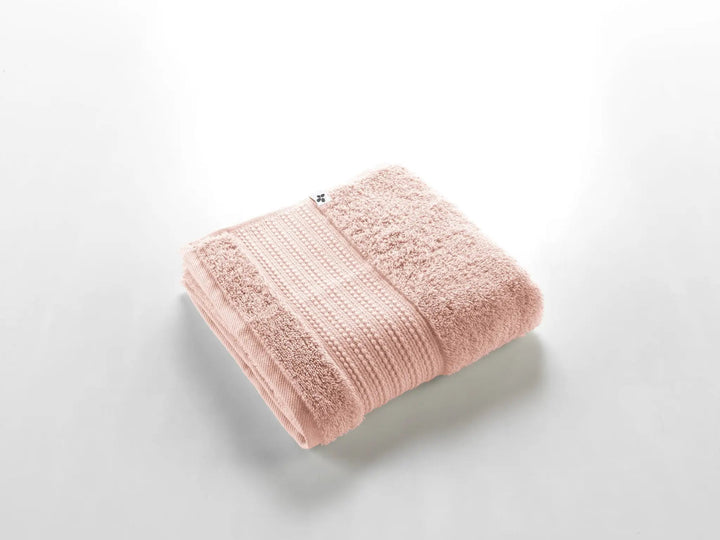 Serviette de toilette 50 x 90 cm Éponge unie GARANCE Rose poudré by L'effet papillon