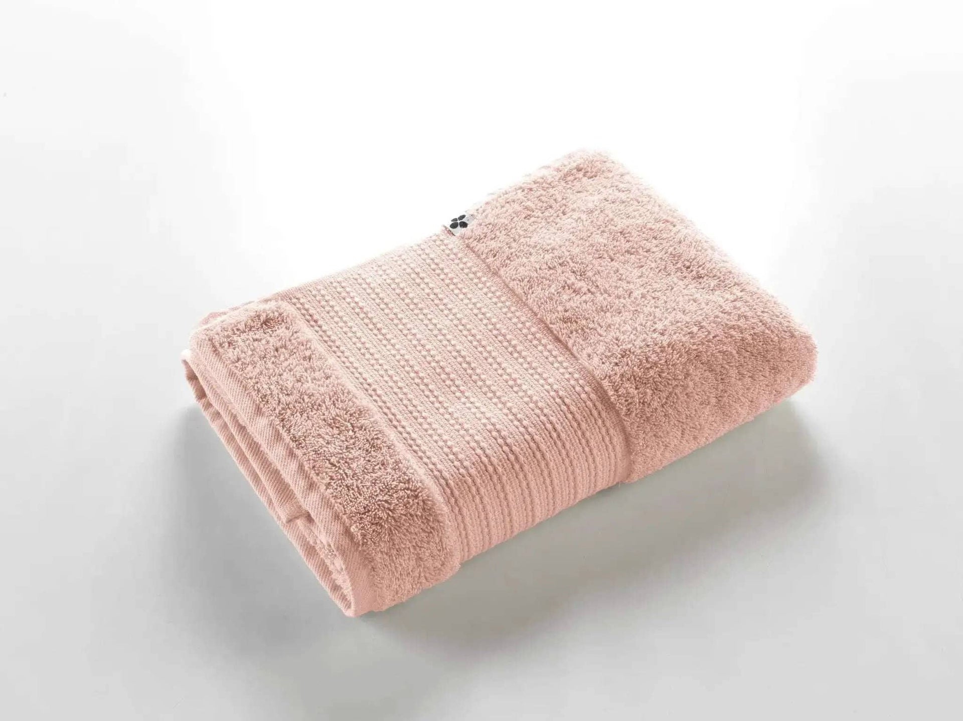 Drap de douche 70 x 130 cm Éponge unie GARANCE Rose poudré by L'effet papillon