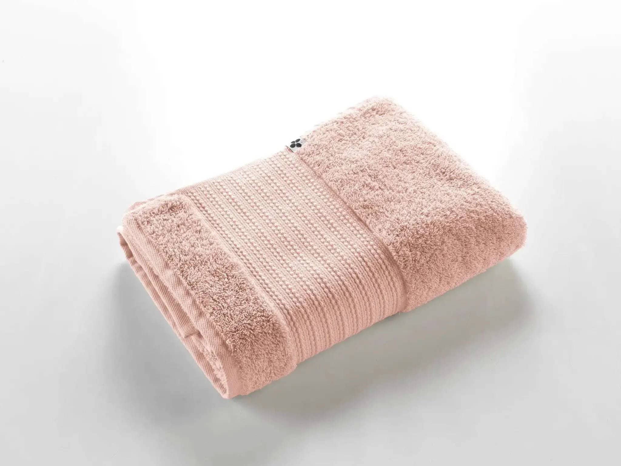 Drap de douche 70 x 130 cm Éponge unie GARANCE Rose poudré by L'effet papillon