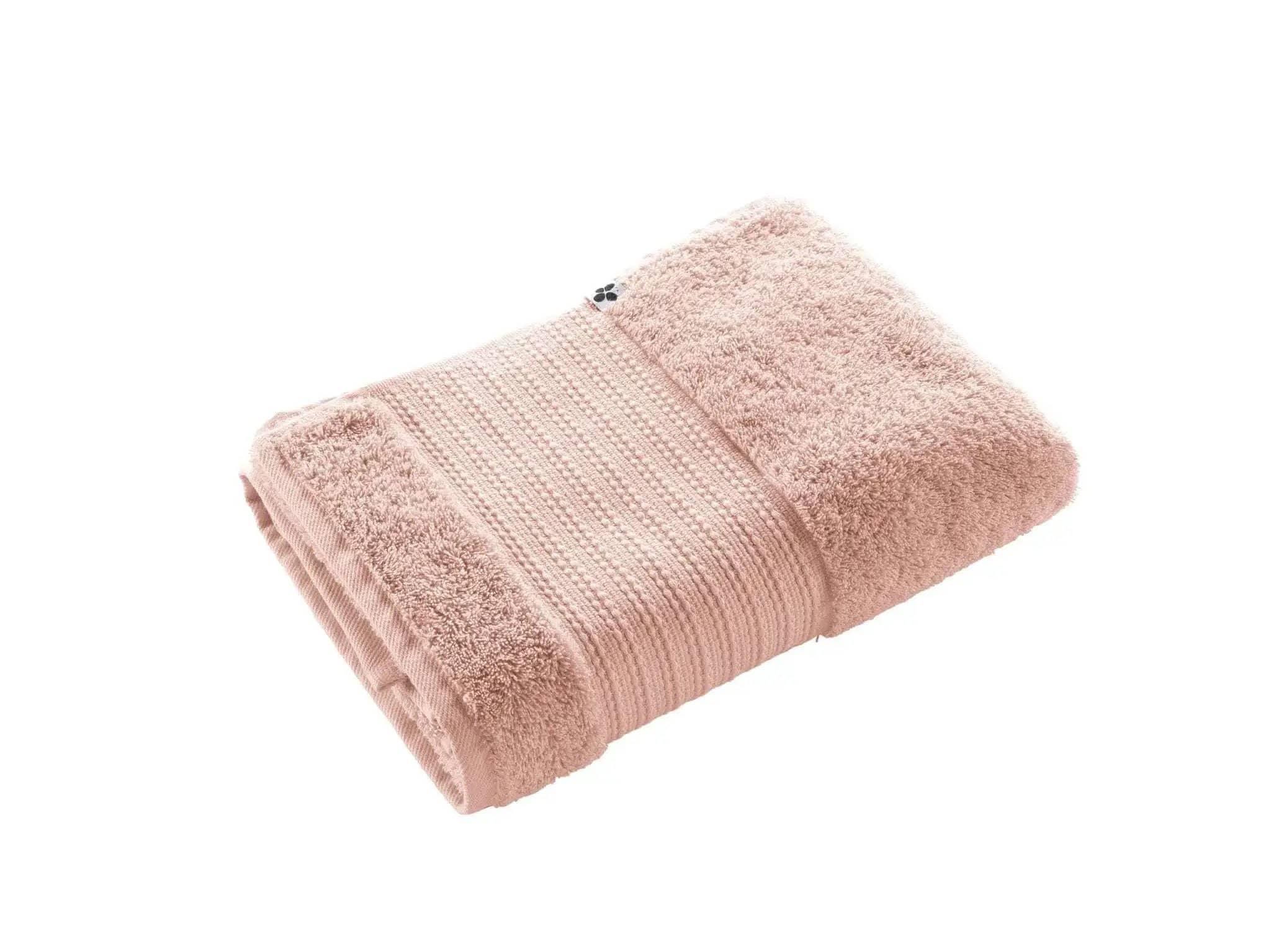 Drap de douche 70 x 130 cm Éponge unie GARANCE Rose poudré by L'effet papillon
