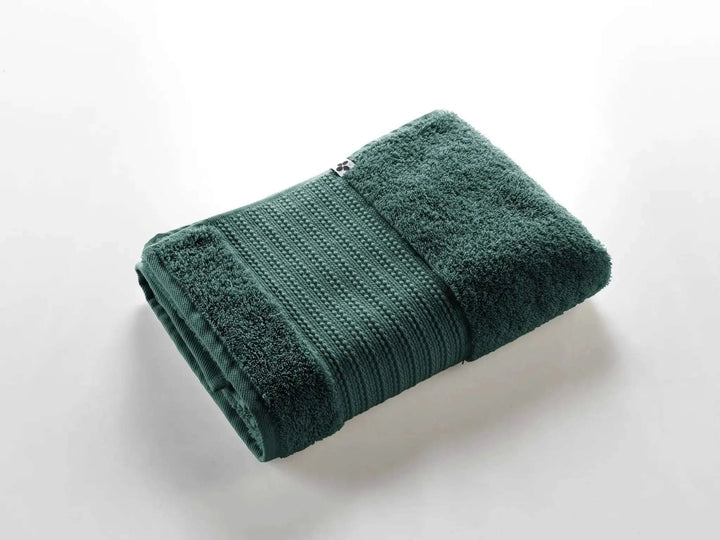 Drap de douche 70 x 130 cm Éponge unie GARANCE Emeraude by L'effet papillon