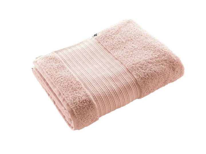 Drap de bain 90 x 150 cm Éponge unie GARANCE Rose poudré by L'effet papillon