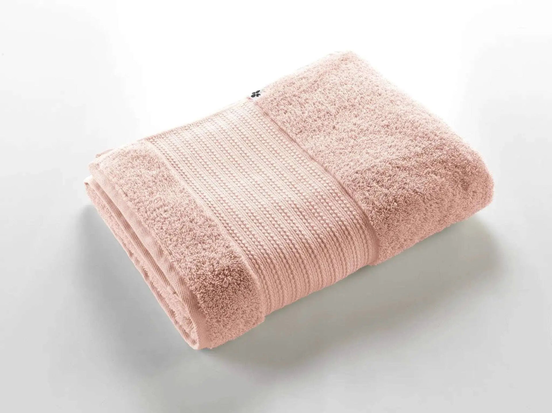 Drap de bain 90 x 150 cm Éponge unie GARANCE Rose poudré by L'effet papillon