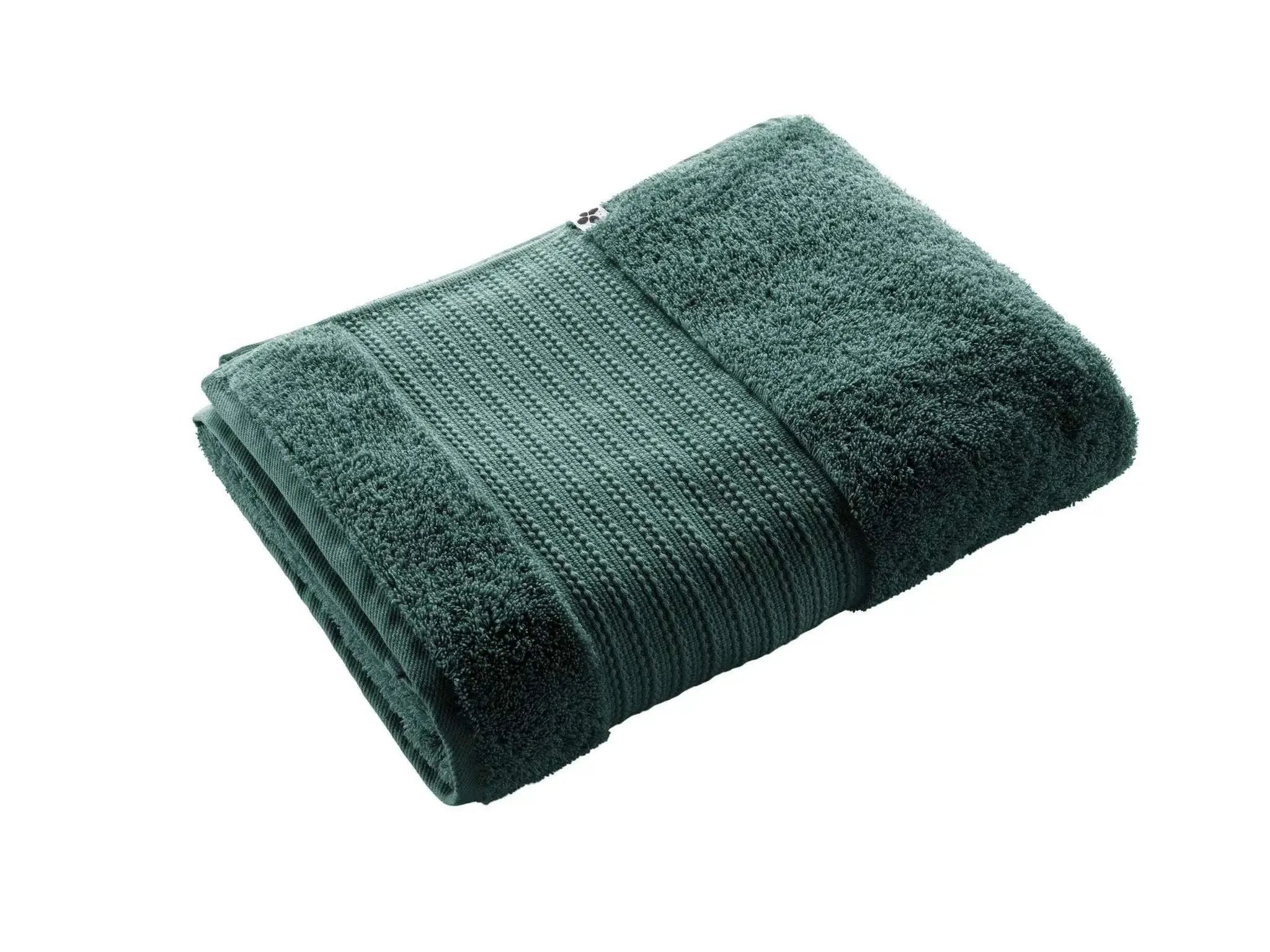Drap de bain 90 x 150 cm Éponge unie GARANCE Emeraude by L'effet papillon