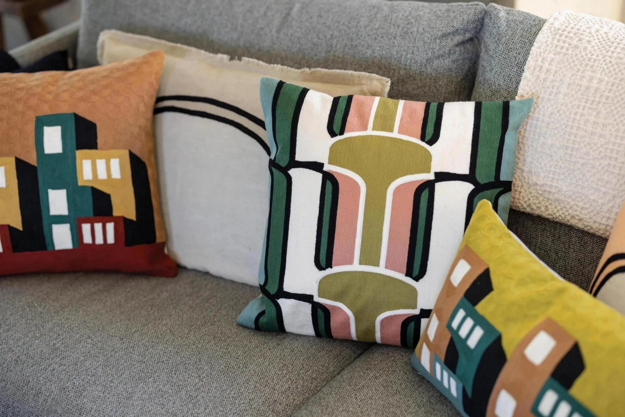 Coussin bicolore Laly by Vivaraise