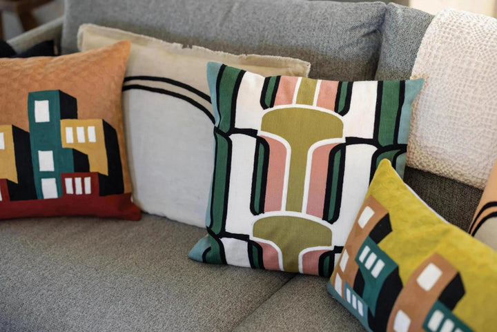 Coussin bicolore Laly by Vivaraise