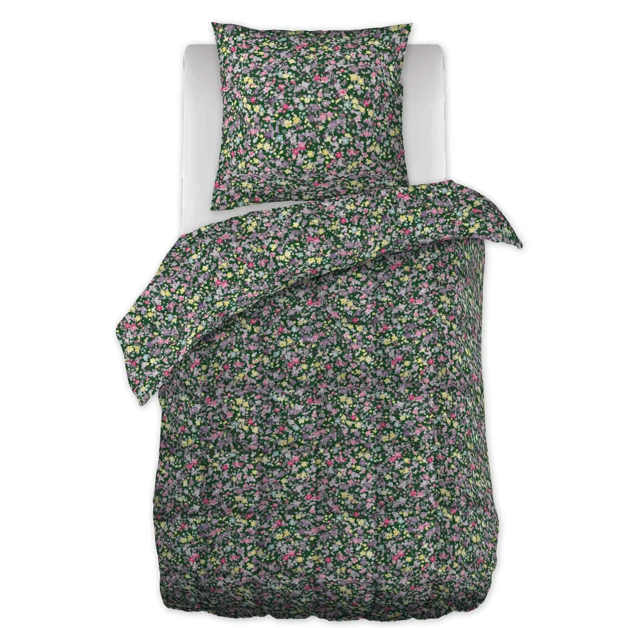 Couette imprimée + 1 ou 2 taies d'oreiller 60 x 60 cm Coton imprimé MYOSOTIS by L'effet papillon