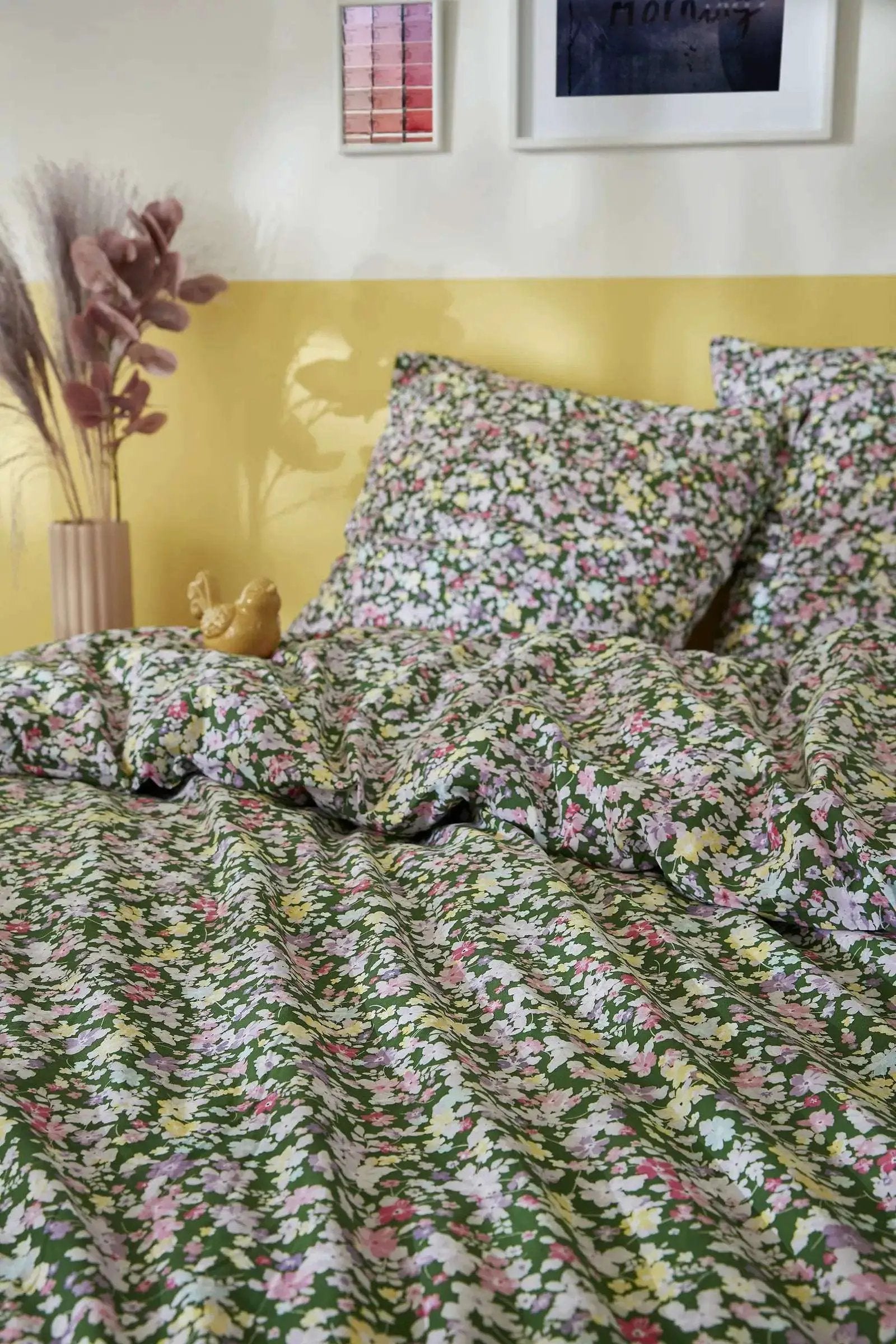 Parure de lit (Housse de couette + Taie d'oreiller) Coton imprimé MYOSOTIS by L'effet papillon