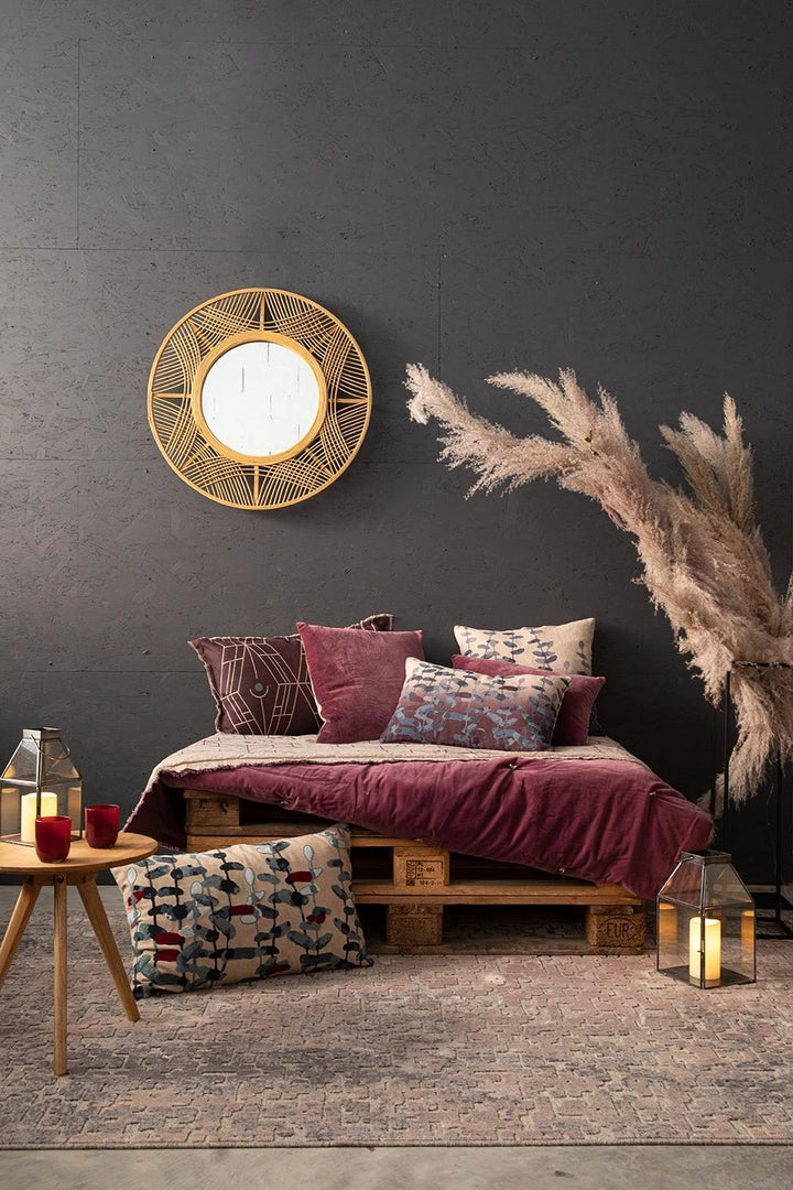 Vivaraise Coussin décoratif en velours Gris Foncé by Vivaraise