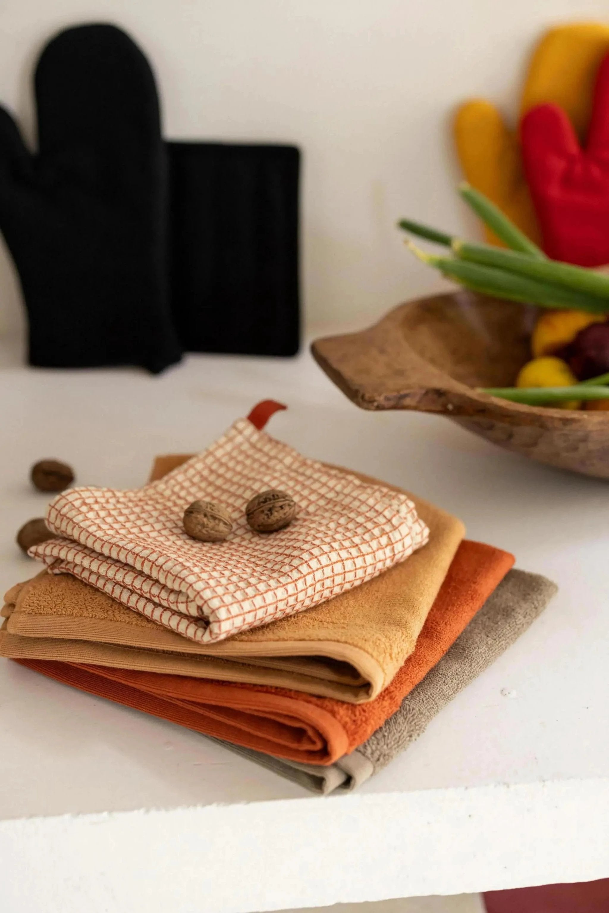 Torchon nid d'abeilles bicolore Mumba by Winkler