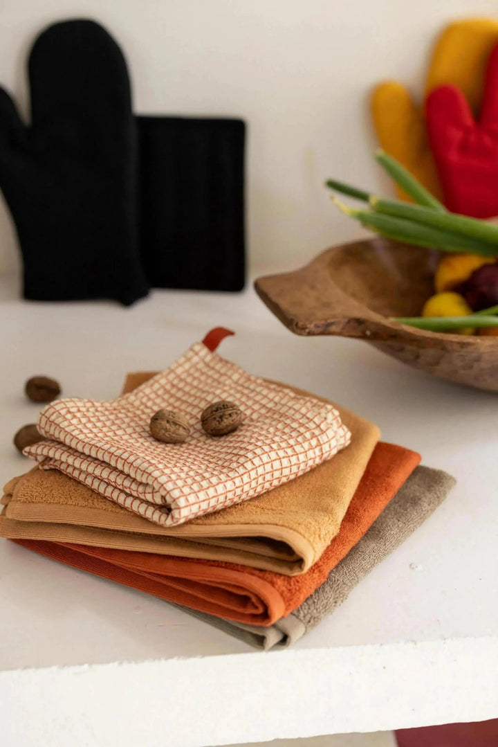 Torchon nid d'abeilles bicolore Mumba by Winkler