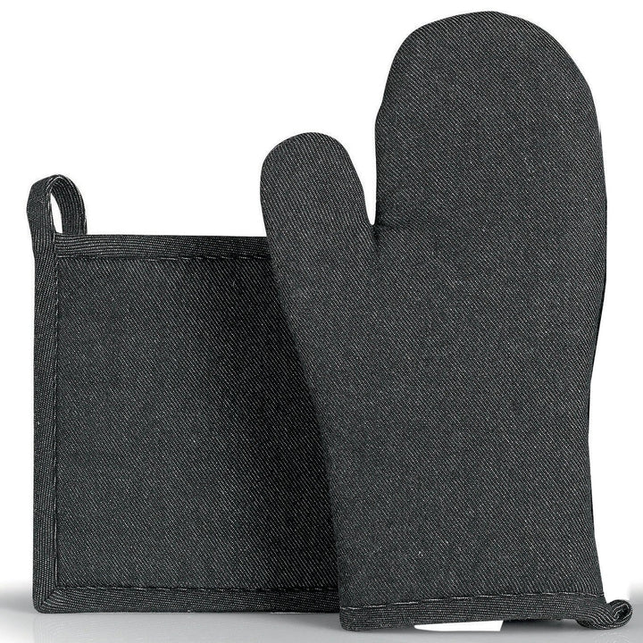 Lot gant de cuisine/manique Davis Noir Recyclé by Winkler