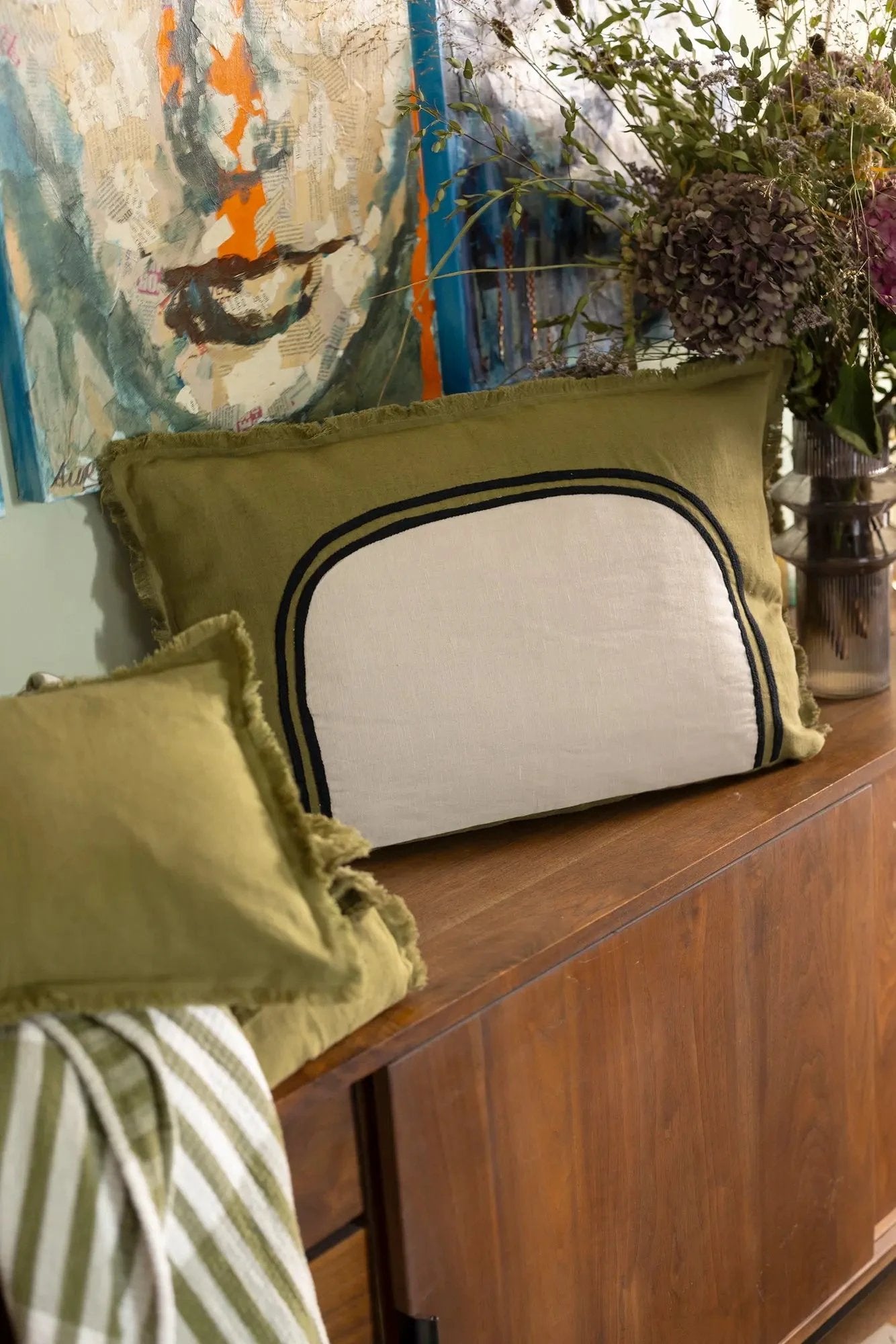Coussin bicolore Laly by Vivaraise