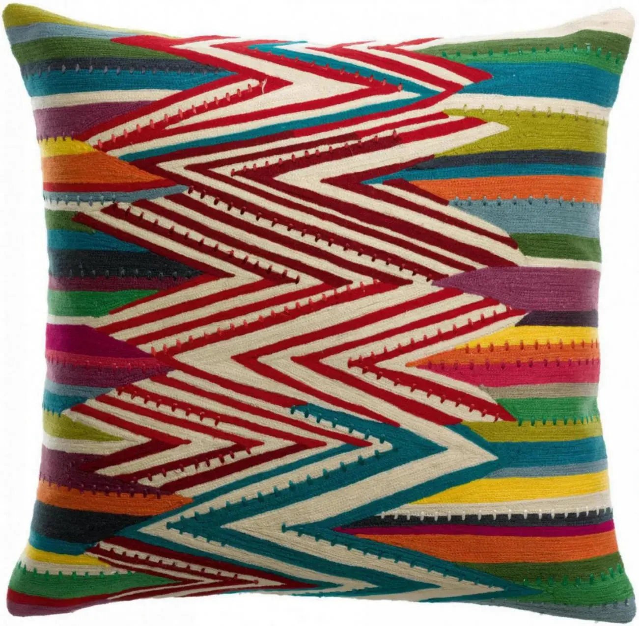 Coussin brodé Zuma Multico by Vivaraise