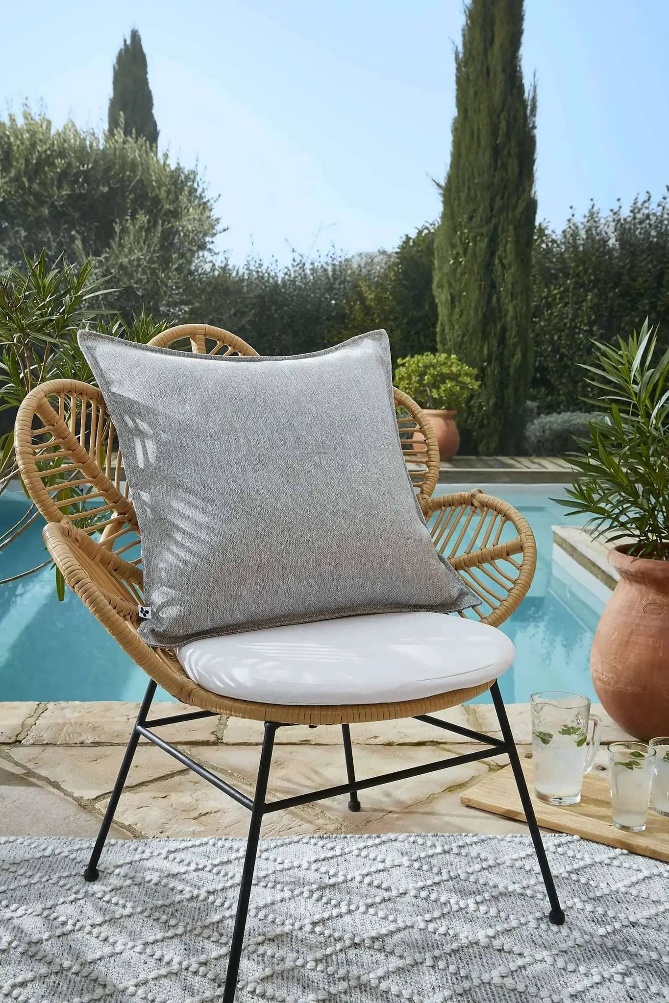 Housse de coussin Polypropylène NAÏA Galet by L'effet papillon