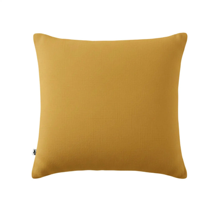 Taie d'oreiller 80 x 80 cm Gaze de coton unie GAÏA Safran by L'effet papillon