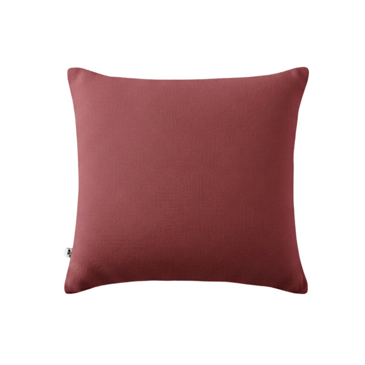 Taie d'oreiller 80 x 80 cm Gaze de coton unie GAÏA Lie de vin by L'effet papillon