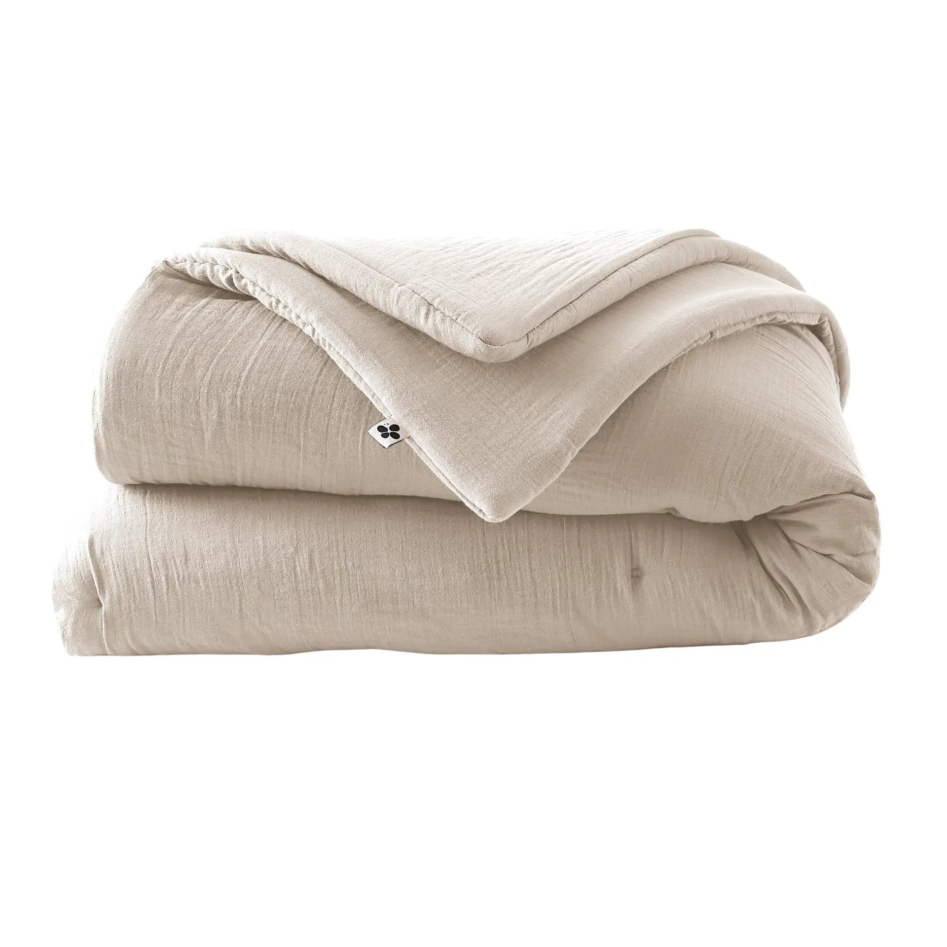Edredon 180 x 240 cm Gaze de coton unie GAÏA Pampa by L'effet papillon