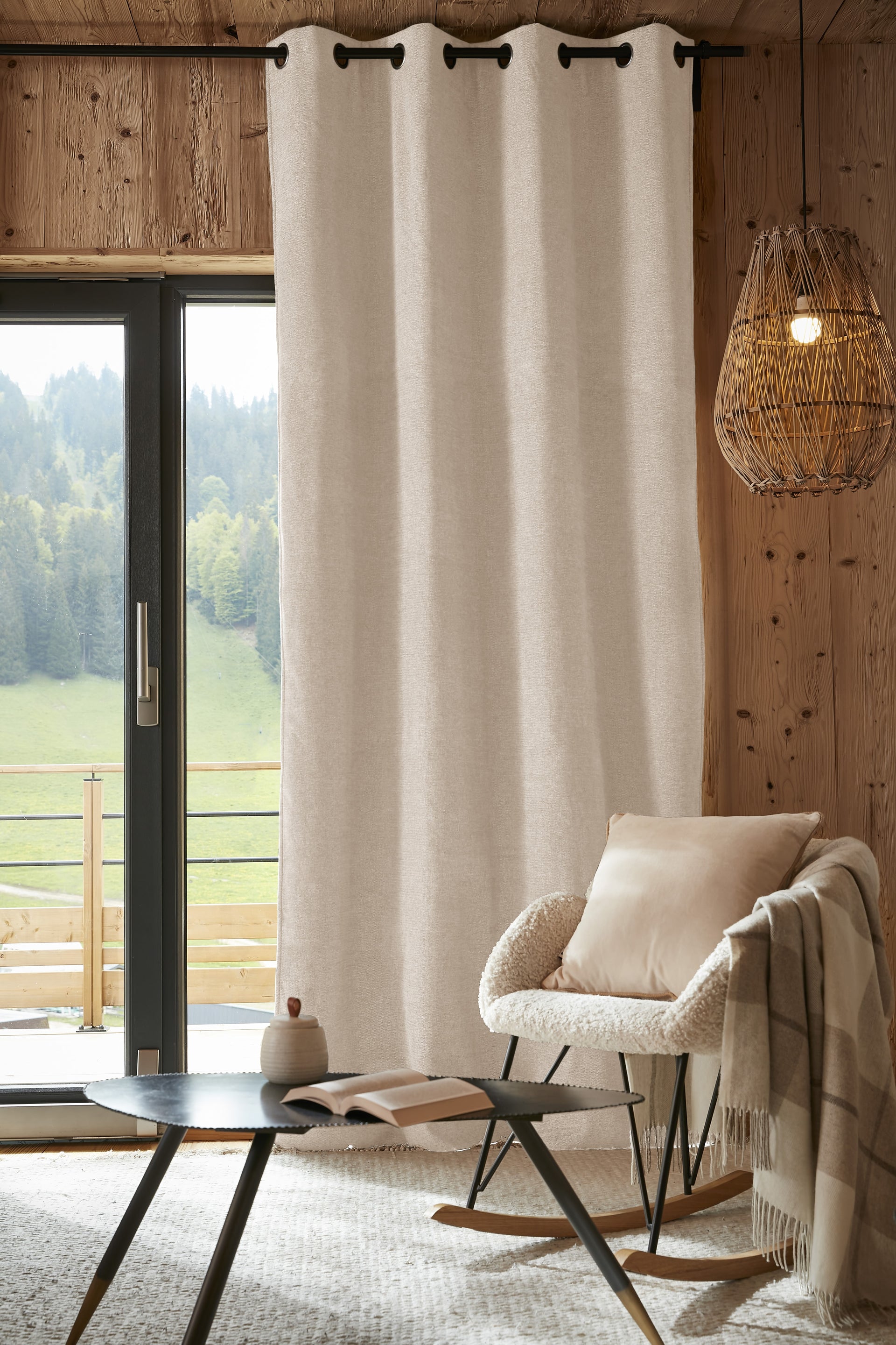 Rideau 140 x 240 cm Occultant + polaire BJORN Pampa polyester