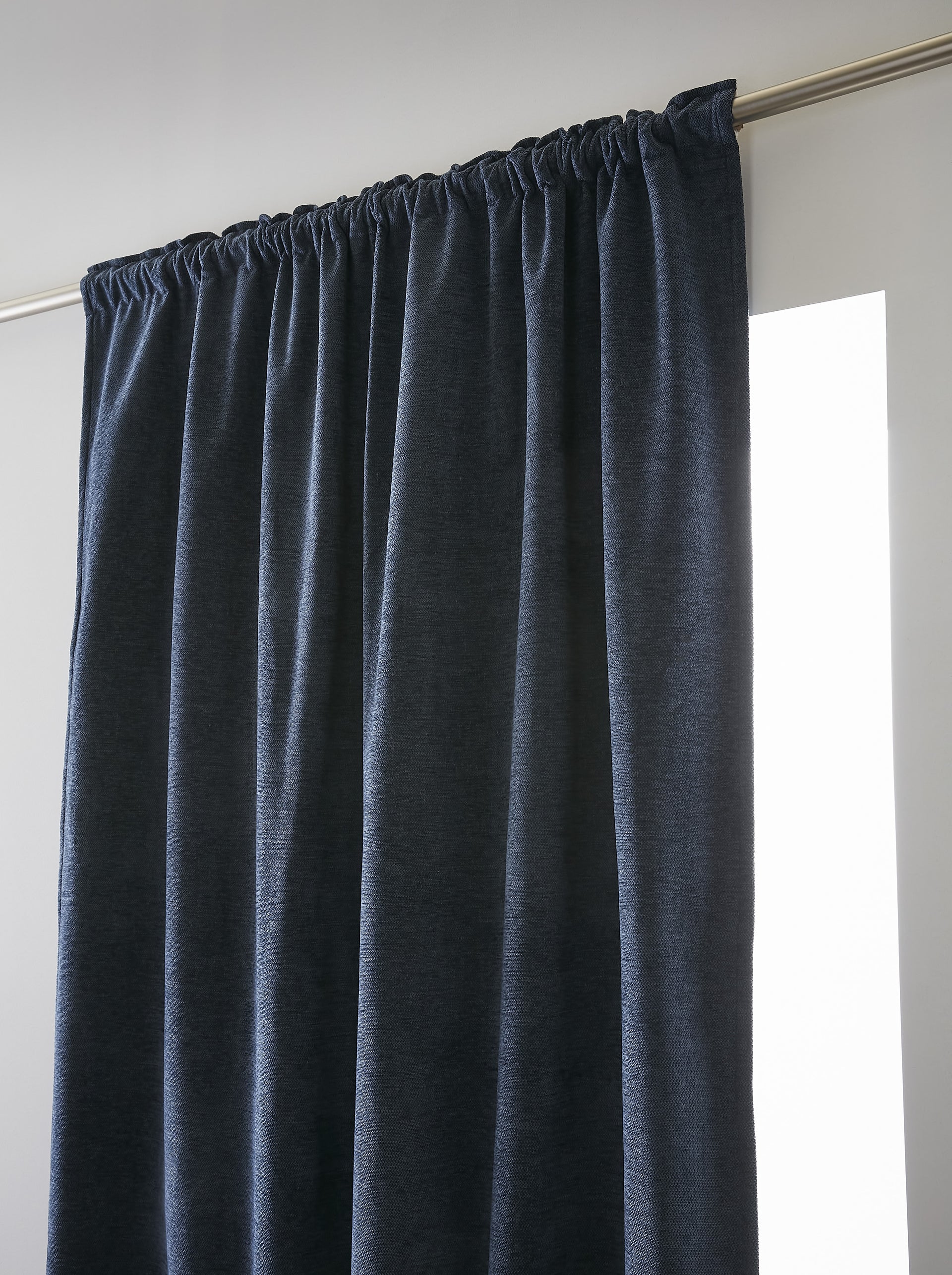 Rideau galon fronceur 140 x 260 cm Occultant + polaire BJORN Minuit polyester