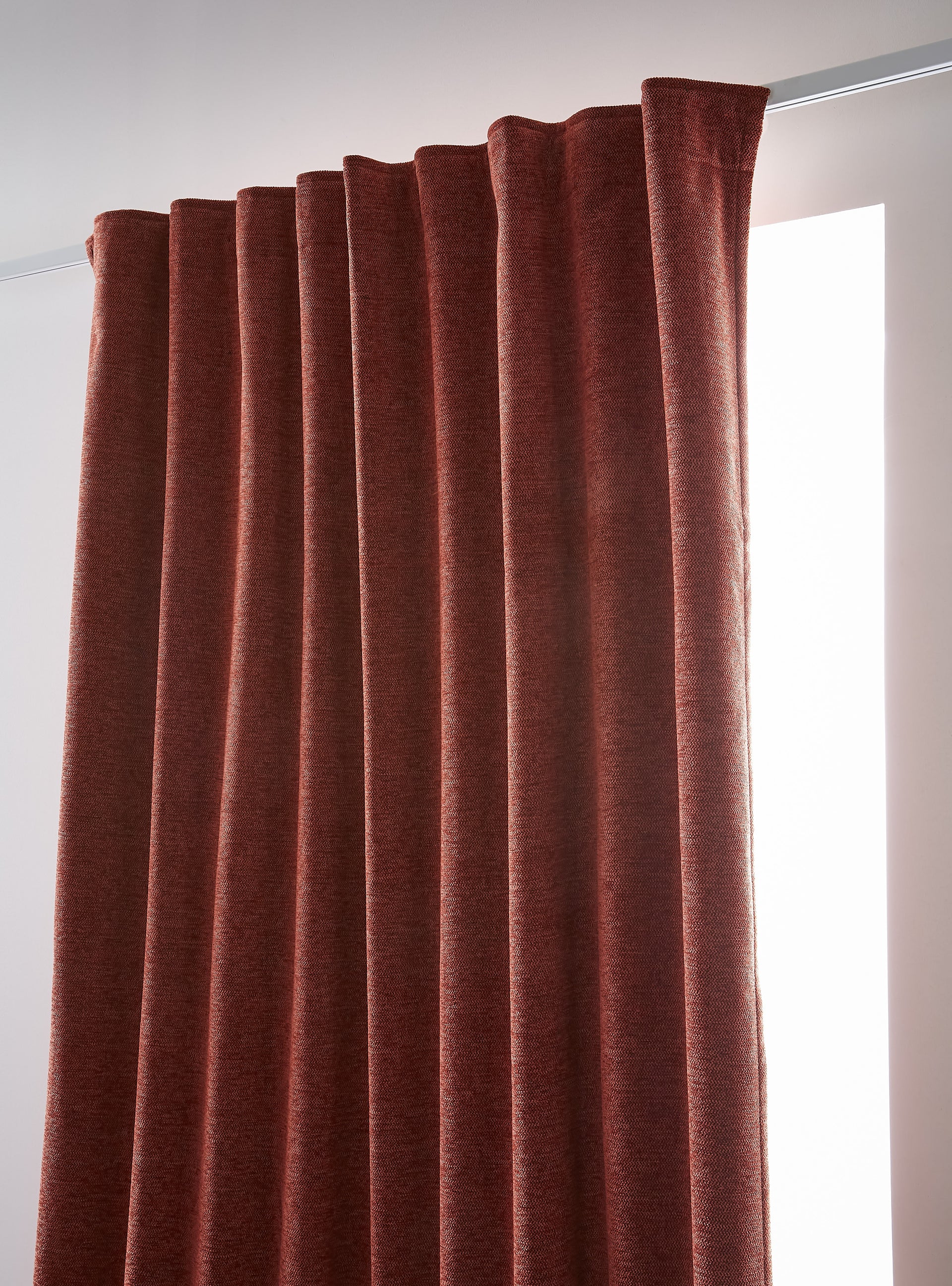 Rideau galon fronceur 140 x 260 cm Occultant + polaire BJORN Terracotta polyester
