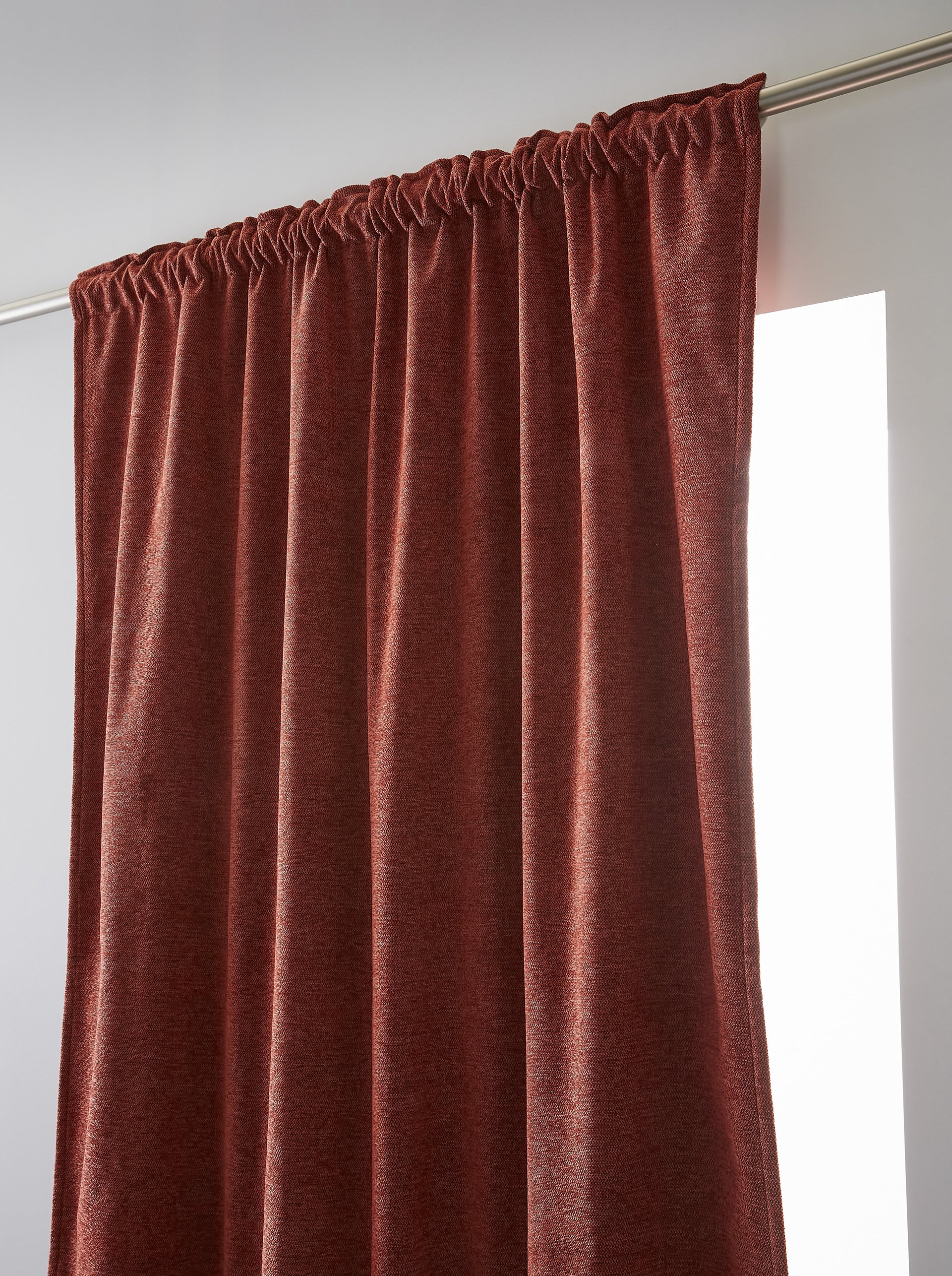 Rideau galon fronceur 140 x 260 cm Occultant + polaire BJORN Terracotta polyester