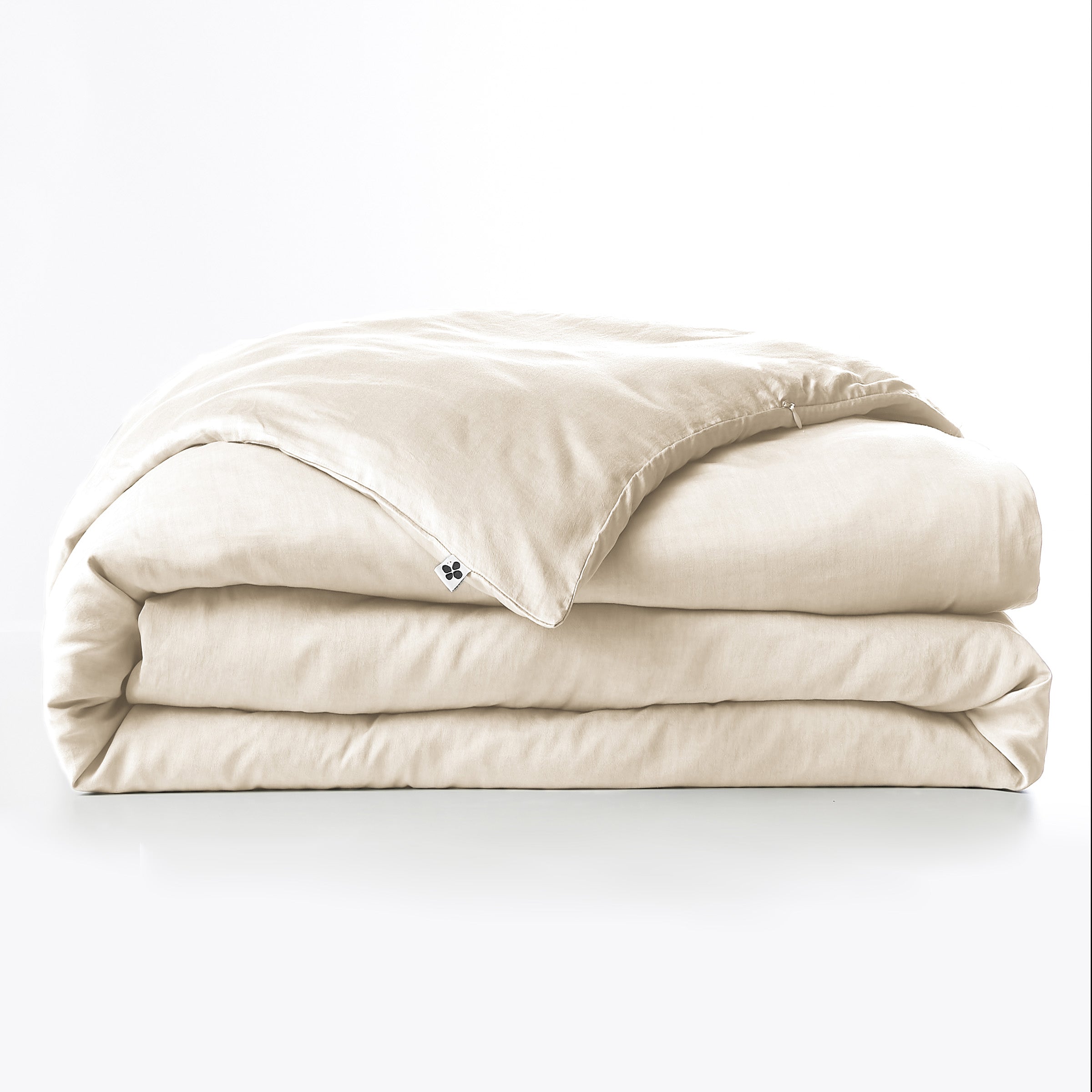 Housse de couette Lyocell uni LYSANDRE Pampa 240 x 220 cm