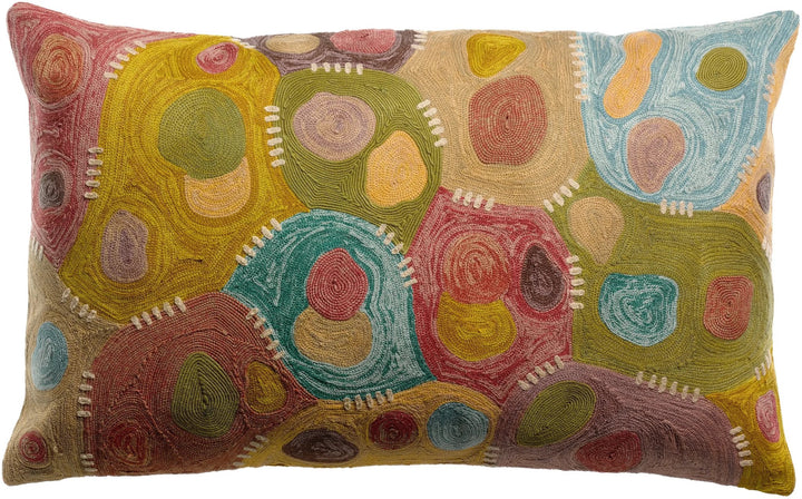 Coussin brodé Nestor Mineral by Vivaraise