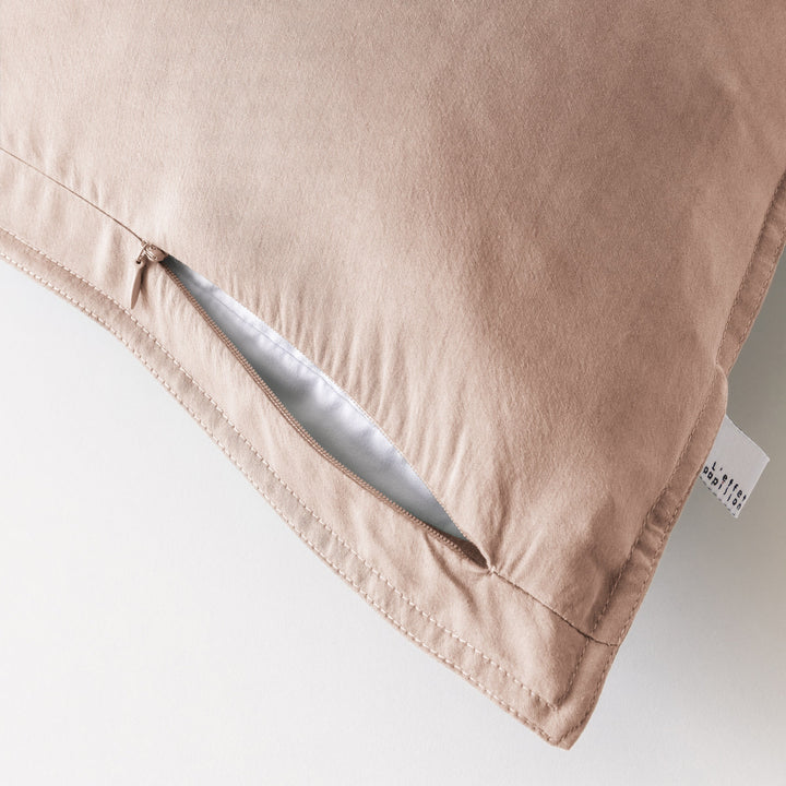 Taie d'oreiller Lyocell uni LYSANDRE Blush 63 x 63 cm