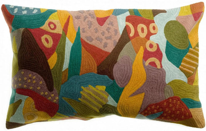 Coussin brodé Izel Minéral by Vivaraise