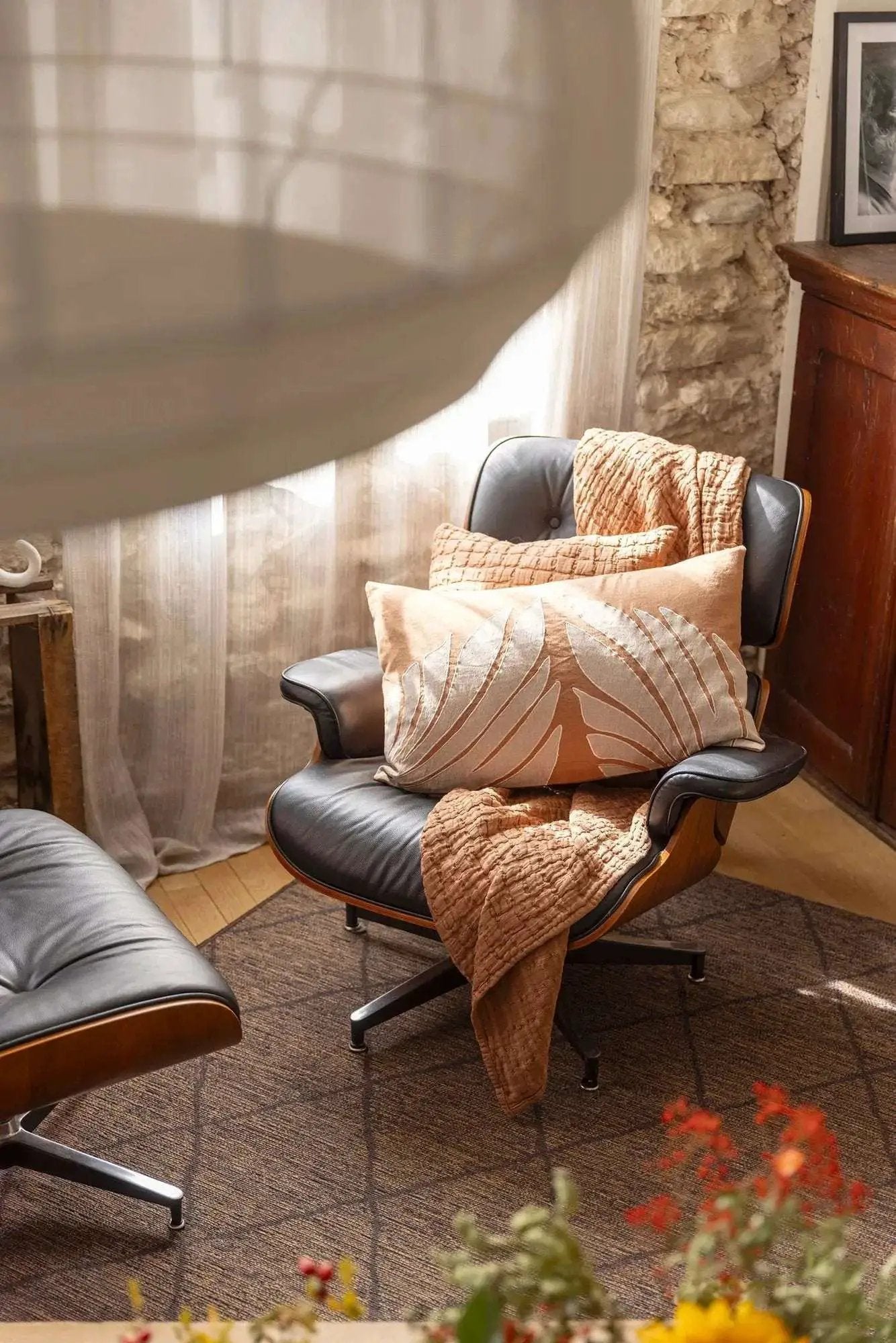 Coussin Stonewashed Swami Moka by Vivaraise