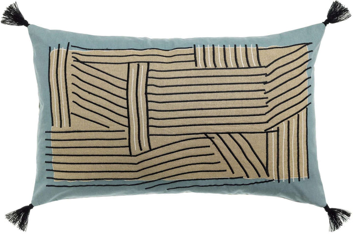 Coussin brodé Kori cèdre by Vivaraise