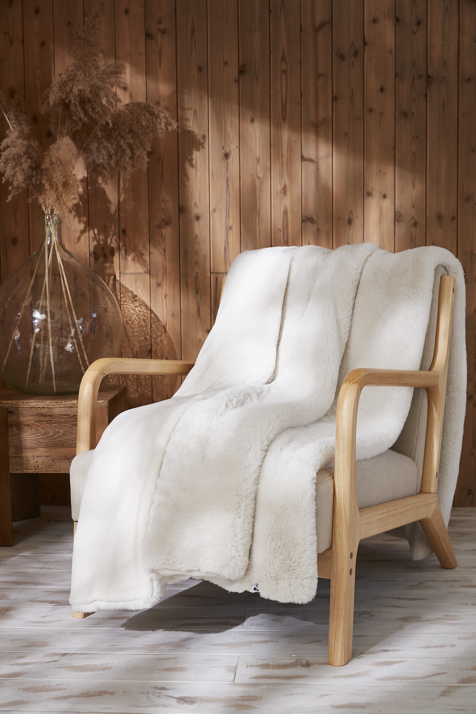 Plaid 140 x 200 cm Polyester SVEN Ours polaire