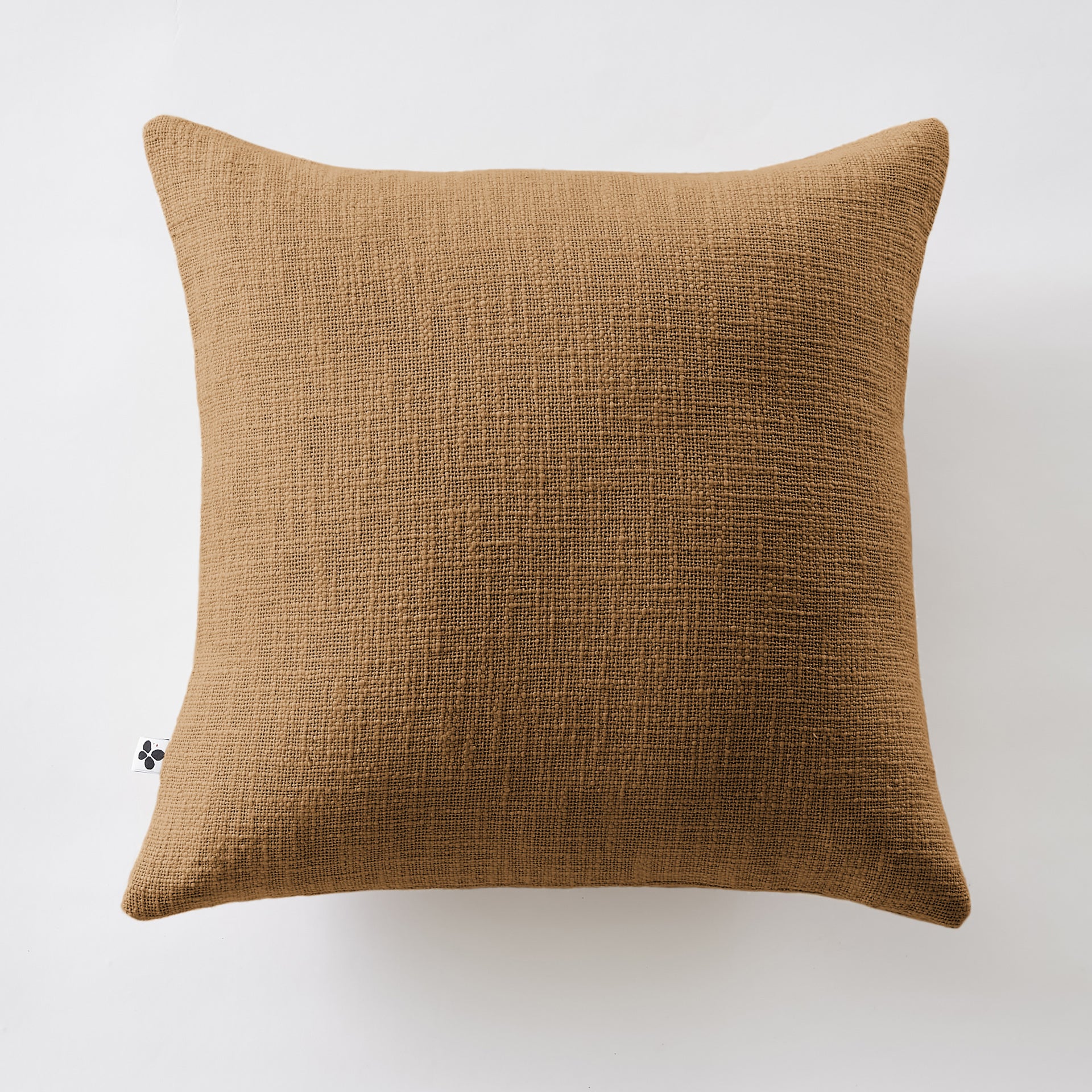 Coussin déhoussable Slub SIXTINE Camel coton