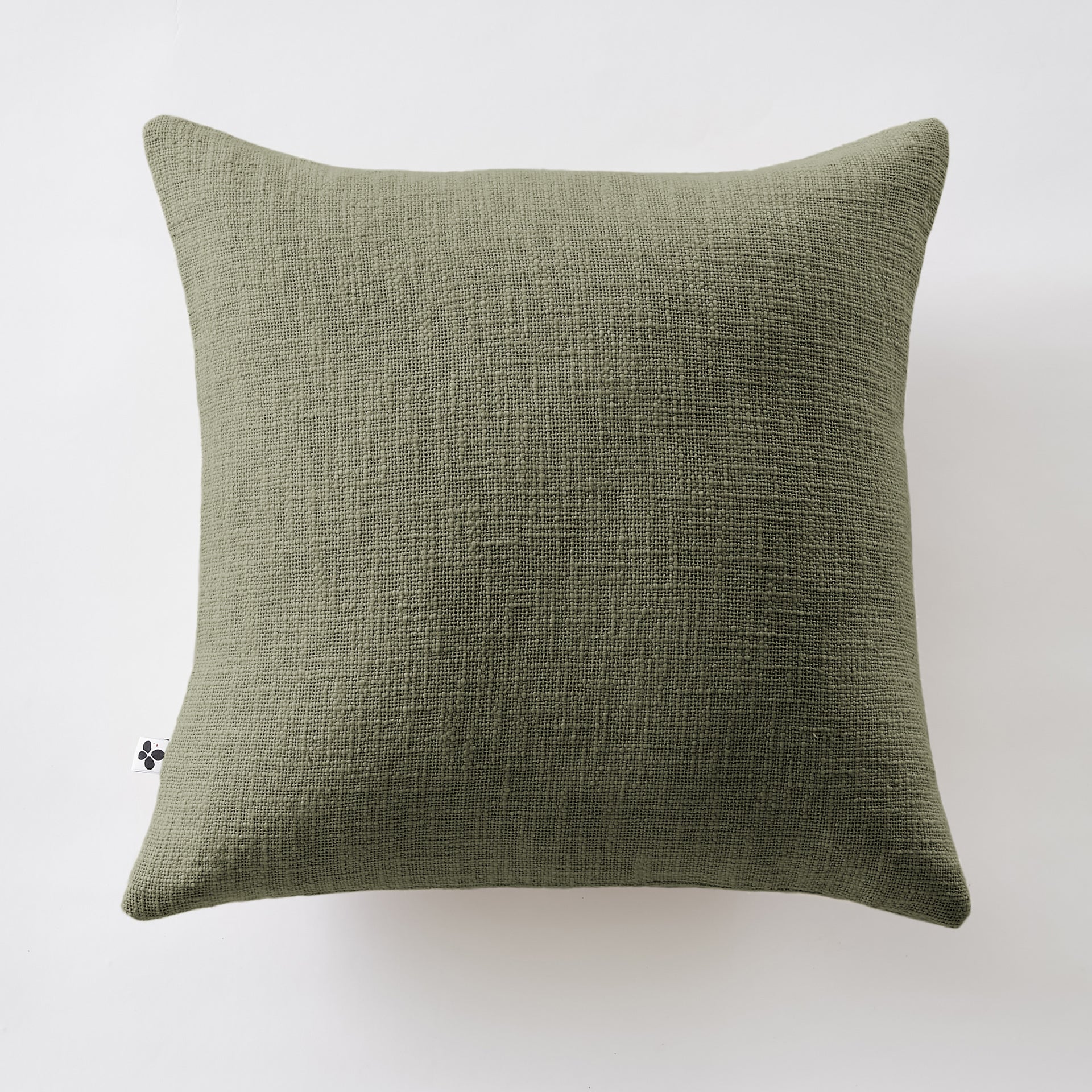 Coussin déhoussable Slub SIXTINE Thym coton