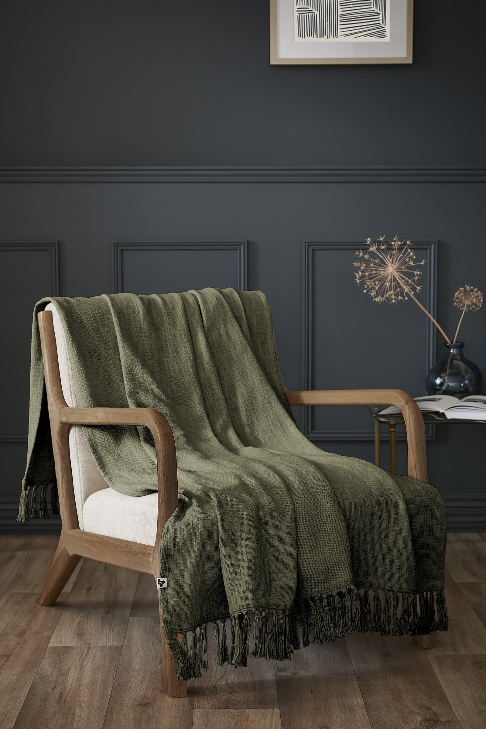 Plaid Slub SIXTINE Thym coton