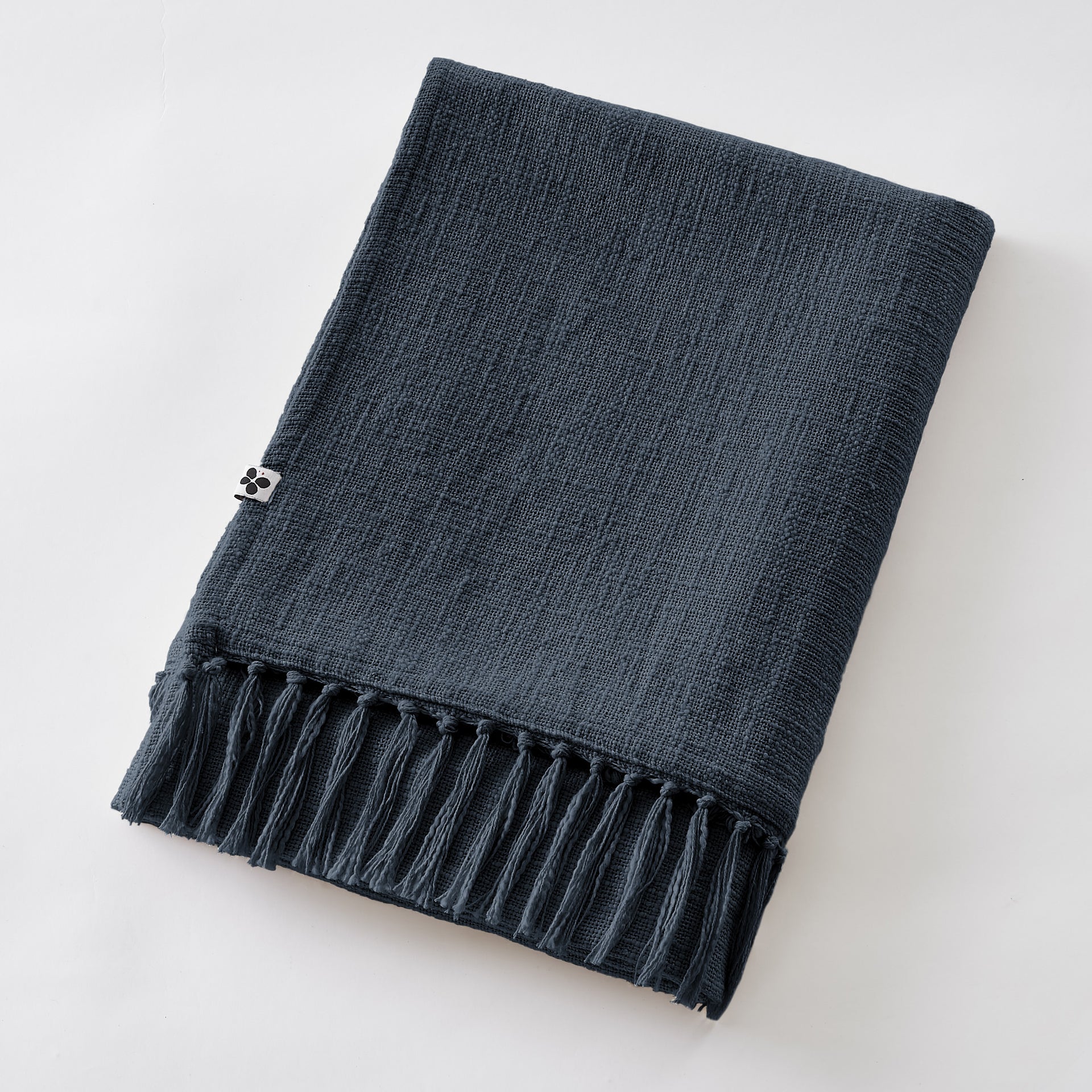 Plaid Slub SIXTINE Minuit coton
