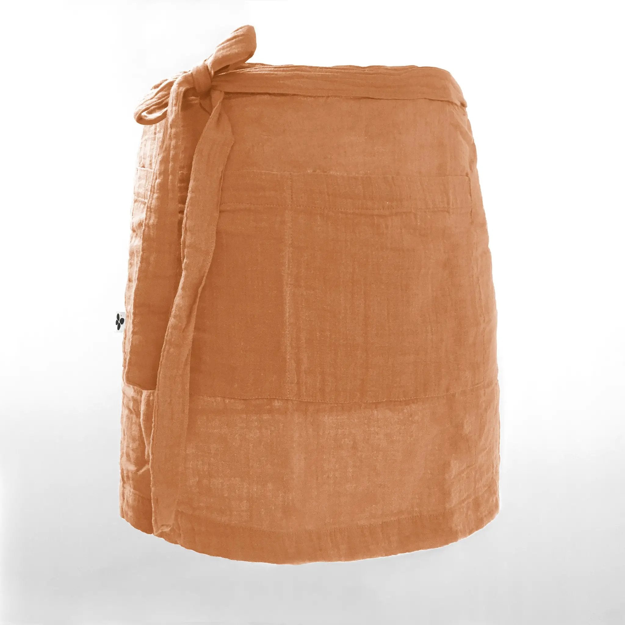 Tablier serveur 45 x 80 cm Gaze de coton unie GAÏA Abricot by L'effet papillon