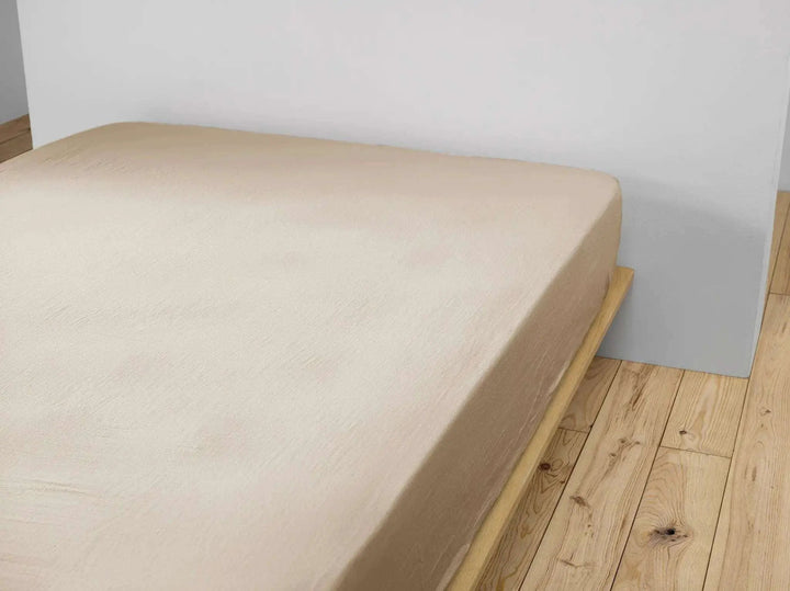 Drap housse Gaze de coton unie GAÏA Ficelle by L'effet papillon