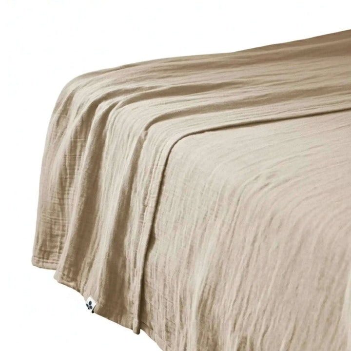 Drap plat Gaze de coton unie GAÏA Ficelle by L'effet papillon