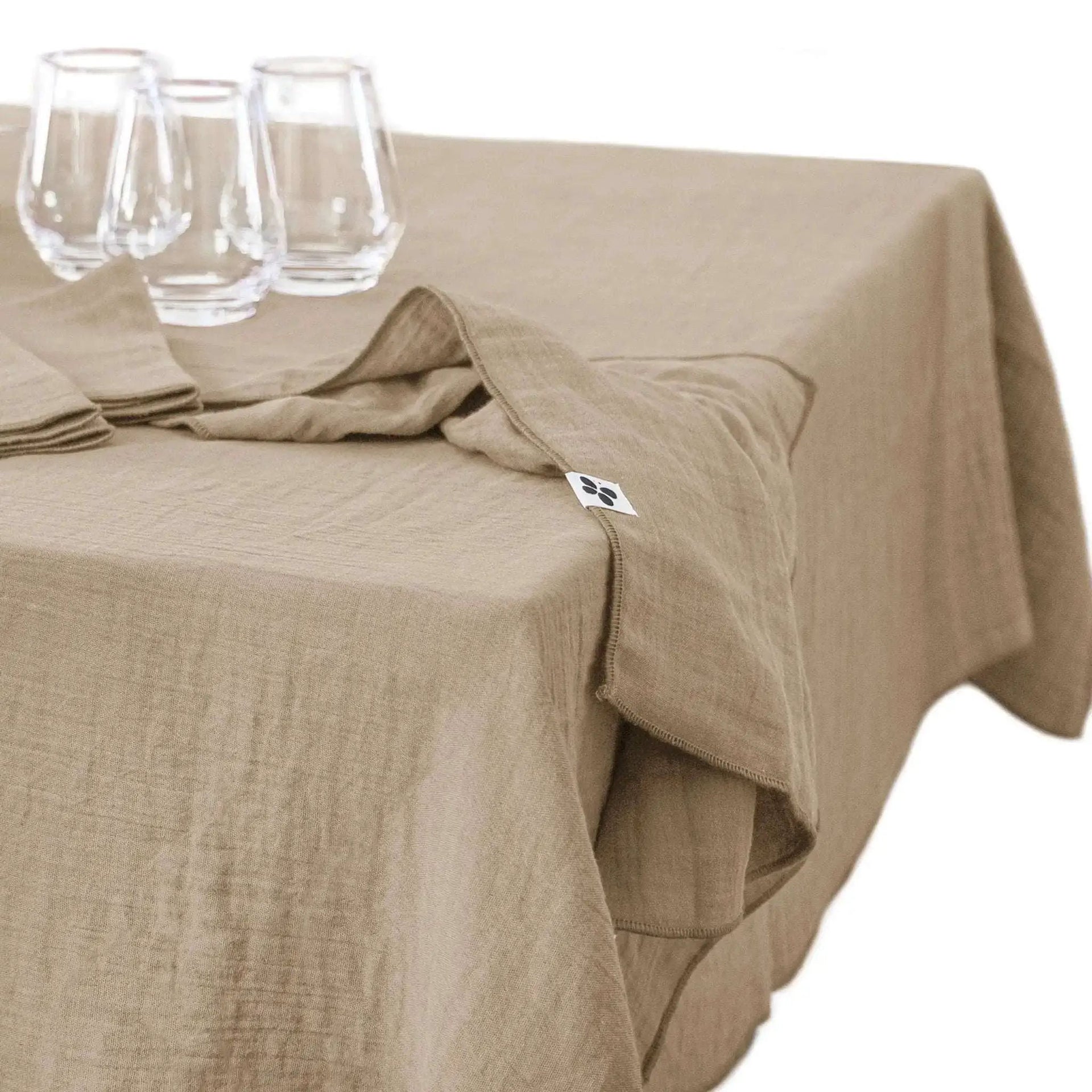 Nappe Gaze de coton unie GAÏA Ficelle by L'effet papillon