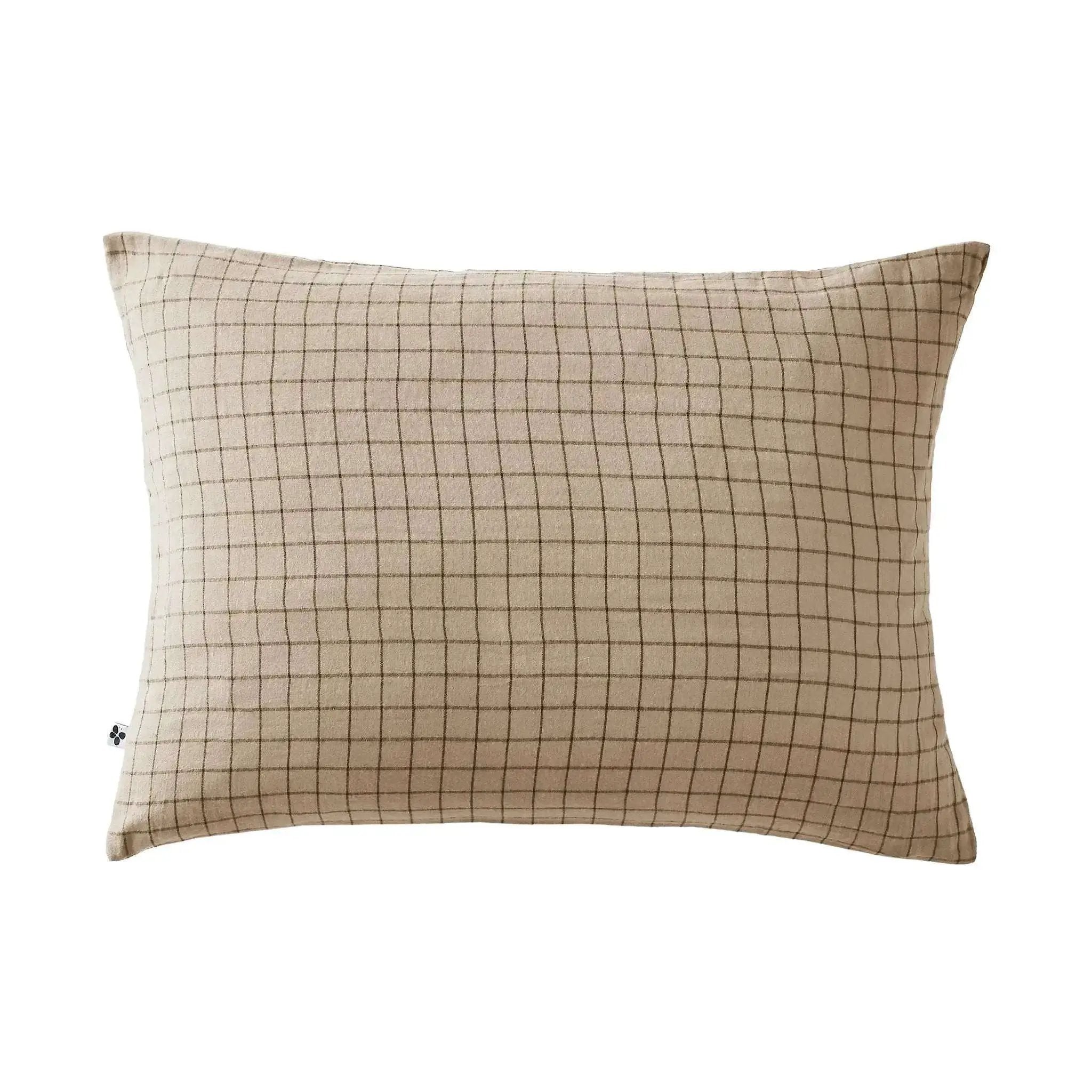 Taie d'oreiller Gaze de coton GAÏA MIX Ficelle by L'effet papillon