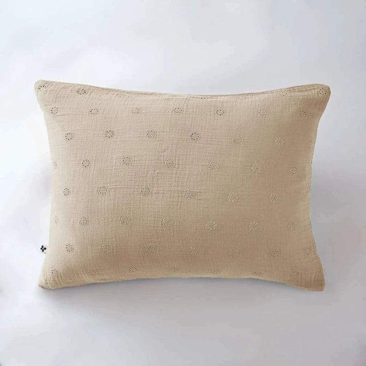 Taie d'oreiller Gaze de coton GAÏA BOHO Ficelle by L'effet papillon