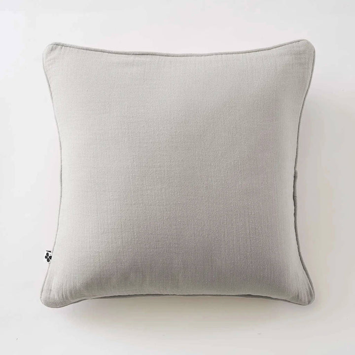 Coussin déhoussable avec passepoil Gaze de coton unie GAÏA Nuage by L'effet papillon
