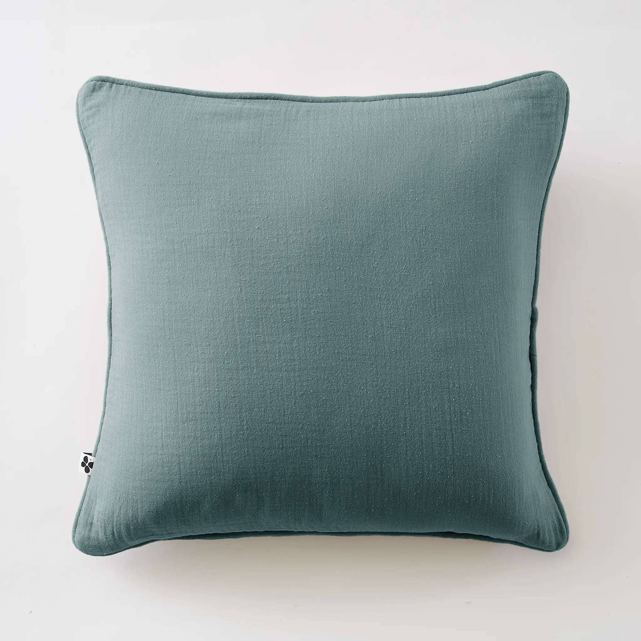 Coussin déhoussable avec passepoil Gaze de coton unie GAÏA Canard by L'effet papillon
